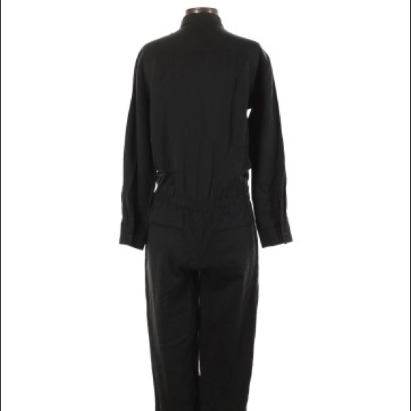Black Club Monaco long sleeve collared jump suit - Picture 2 of 6